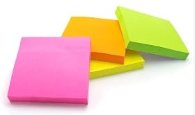 Haftnotizen, Haftnotizen, 4 leuchtende Farben, 400 Blatt, 100 Blatt/Block, Bürobedarf, Ideal