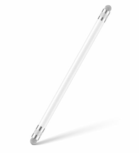 Image of Mizi 2-in-1 Stylus Pen for Touch Screens (Fibre + Fibre), High Precision Dual Fibre Tips, Universal Stylus for iPhone, iPad, Android Tablets, Samsung, Microsoft Surface - White
