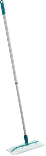 Leifheit Mopa Atrapapolvo Clean & Away Telescope con Palo Telescópico, 5 Paños y Set de Limpieza para Suelo - Articulación Giratoria 360º