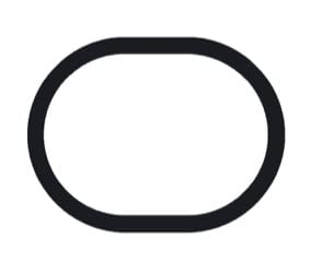 Oswald Supply Topog-e Elliptical Series 180 Boiler Gasket - 12 x 16 x 1