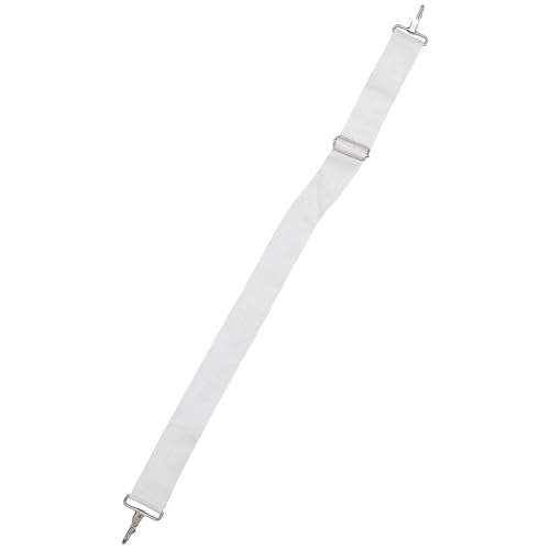 BESPORTBLE White Adjustable Snare Drum Sling Strap Oxford Cloth Percussion Accessory for Marching Band and Parade Use