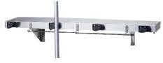 B-224X36, Surface-mounted utility shelf with mop/broom holders
