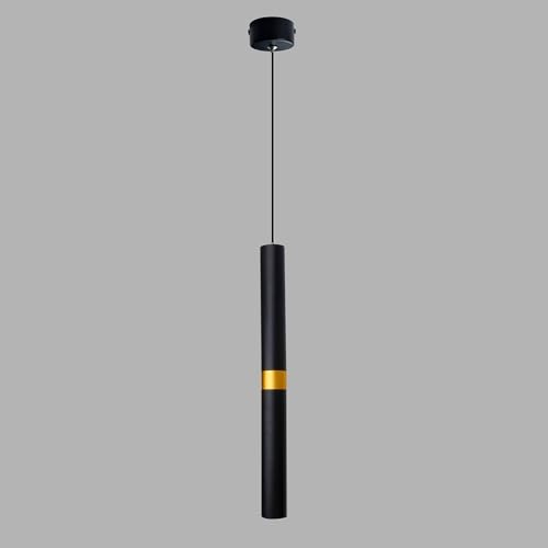 Plafonniers réglables en hauteur et lampe tube suspendue noire 4000K pour comptoir de bar