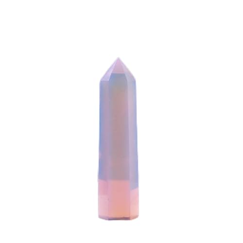 Ornement hexagonal en opale de quartz synthétique pour décoration et soin énergétique