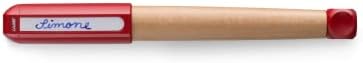 LAMY ABC 010 Penna stilografica in legno d’acero e plastica di colore rosso, pennino in acciaio, lucido, misura pennino F