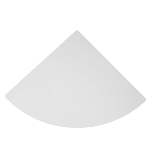 Didiseaon Estantería de Pared Triangular en Forma de Abanico, Estante de Esquina Blanco de 30 Cm, Soporte de Almacenamiento Montado en Pared para Cocina, Baño y Dormitorio, Tornillos