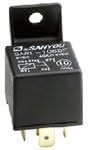 Sanyou Electrical SARL-124DF Electromechanical Relay, Single Pole, Double Throw, 40A, 24 Volt, 75 Ohm, 1.1" L x 1.1" W x 1.0" H (Pack of 2)
