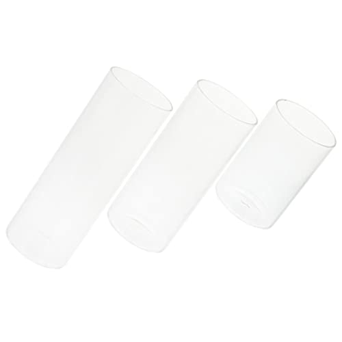 Ciieeo 3pezzi Portacandele Da Tavolo in Vetro Trasparente Semplice Contenitore Per Candele Delicata Decorazione e Speciali