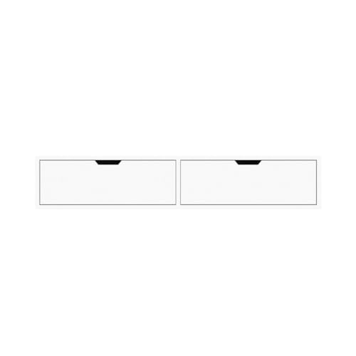 Dime Store Wall Mount Floating Wall Shelf with Drawer for Living Room Home Bedroom and Home Decorative Items Storage Shelf (White)