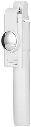 Treppiede per selfie stick da 28 pollici, mini treppiede per fotocamera portatile da tavolo per telefono cellulare con telecomando Bluetooth per selfie/streaming/fotografia,White