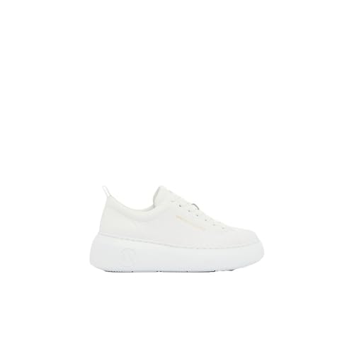 Basket Armani Exchange en cuir véritable blanc fin des douleurs de pieds avec cette semelle haute