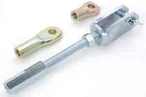 JEGS Brake Pedal Rod Extension and Clevis Kit | 3/8-24 Threads | Includes One Each Of 1.5" Extension, 2.5" Extension, 4.75" Extension, And Clevis With Pin