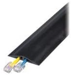 Checkers Cable Protector, 2-Channel, Black, 10 ft. x 7/16"H, Max. Cable Dia.: 1/4" - RFD2-10