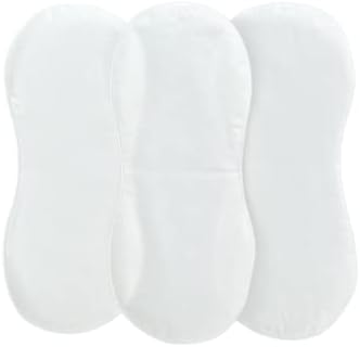 Quilted Bamboo Changing Pad Liner, Fits in Peanut Shaped Changing Pads, Super Soft Peanut Changer Liners are Warm On a Baby's Back, Thicker Waterproof Pads are Machine Washable - 3 Pack
