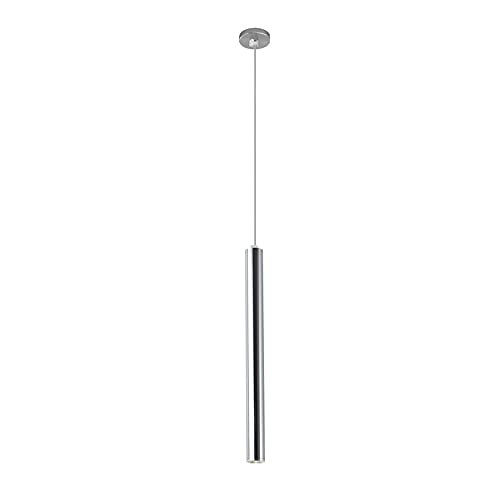 Lustre en aluminium RAGGZZ argenté, suspension haut de gamme à tube de 50cm