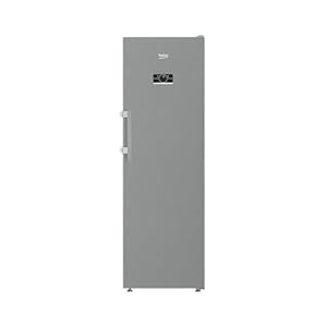 Beko B7RFNE315XP Gefrierschrank, 286 l Nettovolumen, No Frost, Schnellgefrierfunktion, Multifunktionsdisplay, 5 Gefrierschubladen + 3 Fächer, 34 dB (A), In unbeheizten Räumen nutzbar, Edelstahl-Look