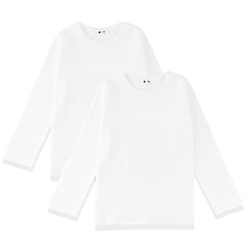 Image of POBIDOBY Toddlers Long Sleeve T-Shirt Soft Cotton Top Tees for Girls and Boys 1-Pack
