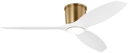 Generation Lighting 3TTHR52SBD Titus LED 52" Outdoor Hugger with Lights, Satin Brass