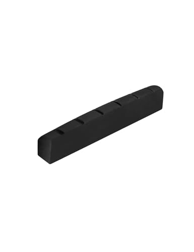 Metallor Black Cattle Bone Guitar Nut 6 String Pre-Slotted Guitar Nut Compatible with LP Style Electric Guitar or Folk Acoustic Guitar Parts Replacement 43mm x 9mm x 6mm Black. - Thumbnail 5