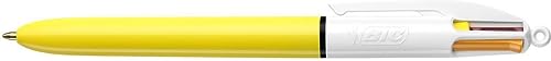 BIC 4 Colores Sun Retractable Bolígrafos retráctiles, punta media (1.0 mm), colores modernos, blíster de 1 unidad