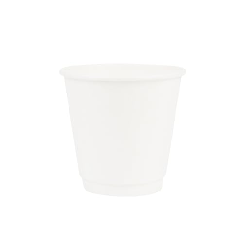 Image of Restaurantware 8-Ounce Disposable Cups, Pack of 500 Double Wall Hot Cups - Lids Sold Separately, Rippled Wall and White Paper Insulation, Ideal for Serving Coffee, Hot Chocolate, Tea, and More