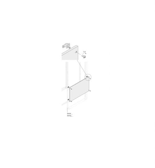 Panneau de remplissage plat abb-entrelec 250x400 mm plaque obturation