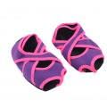  Tbest Zapatillas Calcetines de Yoga Antideslizantes , Calcetines de Pilates de Yoga con Dedos de Pies Abrigo Suave Zapatillas de Entrenamiento de Baile con Empuñaduras para Pilates Ballet(M púrpura)