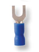 16-14 AWG Vinyl Insulated #6 Flanged Spade Terminal (100/Pkg.)