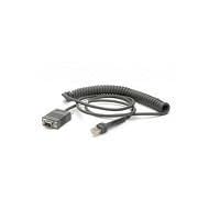 Zebra Enterprise CBA-RF3-C09ZAR RS232 Cable, DB9 Female Connector, Coiled, Power Pin 9, TXD On 2, True Converter, -30 Degree C Low Temp, 9' Length
