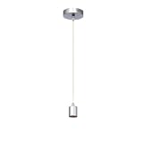 Elegante armario colgante con acabado cromado, ideal para iluminar cualquier espacio. Dimensiones 10x10 cm, compatible con bombillas E27. Perfecto para un toque moderno y funcional.