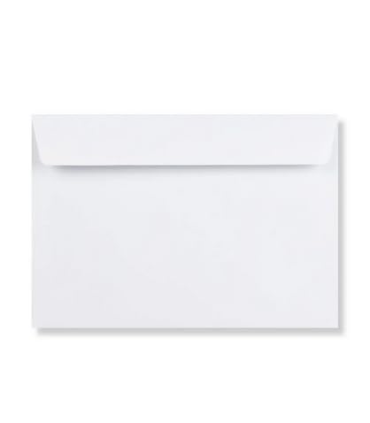 A4 White Plain Envelopes, Landscape, Peel and Seal, 120gsm, Pack of 100