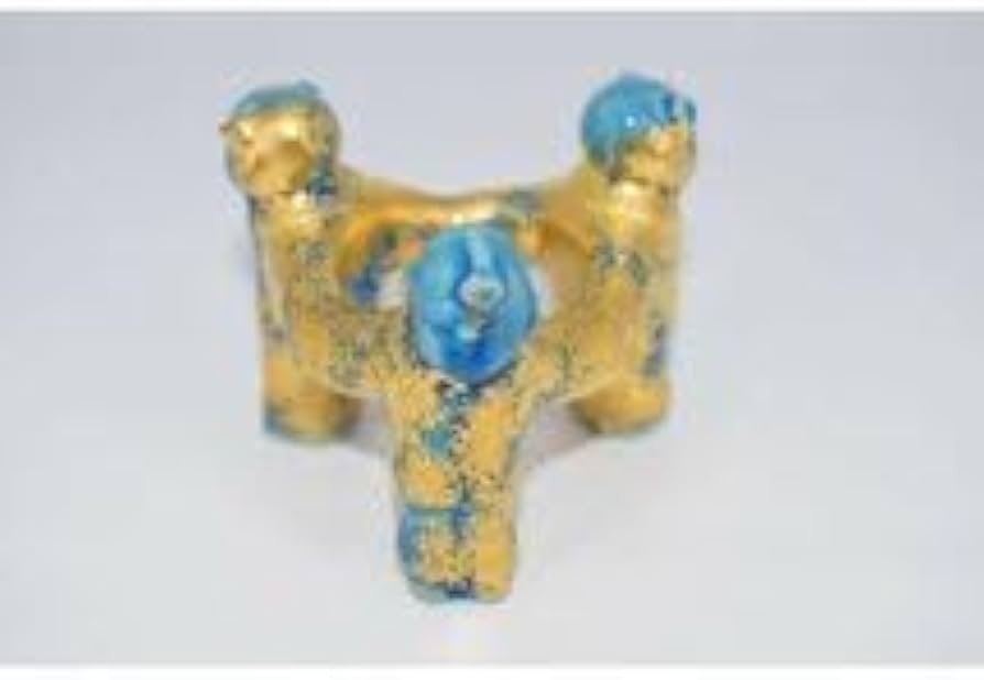 真葛香斎三人形交趾蓋置茶道具