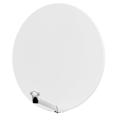 Parabole Satellite Fibre Composite Blanche 85cm + Brides INOX Anti Corrosion