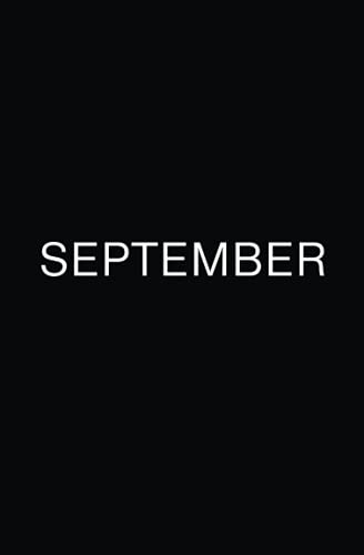 September Notebook - Black Matte Cover - White Dotted Paper 5.25"...