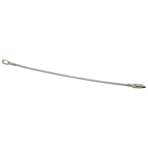 13-Inch Heavy-Duty 3/16-Inch Steel Fish Tape Leader, Flexible Spring Steel Cable with Large Eyelet, Compatible with 1/8-Inch Fish Tape for Electrical Wire Pulling