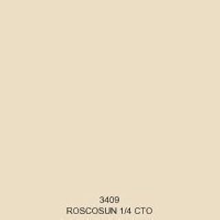 ROSCO 3409 SHEET ROSCOSUN 1/4 CTO CONVERTS 5500K TO 4500K SHEET Gel-Sheets
