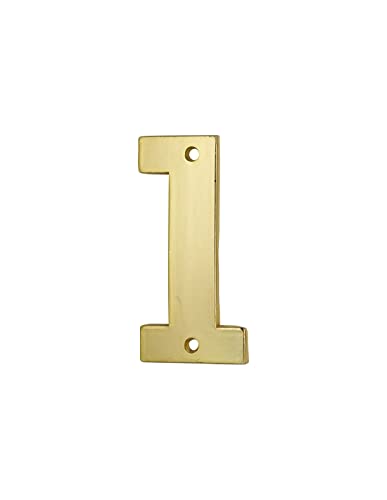 THIRARD - Chiffre 1 - Laiton - À Visser - Doré - Pour Numéro de Maison et Plaque d'Adresse -...