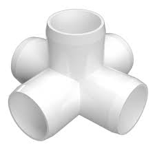 PVC 5 -Way Cross, Elbow Fitting for Furniture Grade Pipe and also suitable for DIY PVC Shelf Garden Support Structure, Size- 1/2 inch, Pack of 4-picture-10