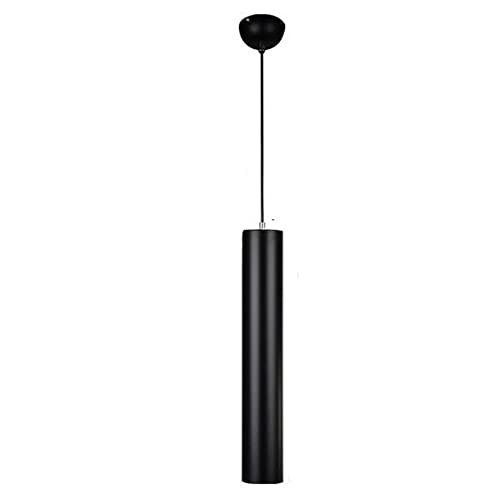 Suspension LED chambre et salon lustre cylindrique tube long lumière chaude douce