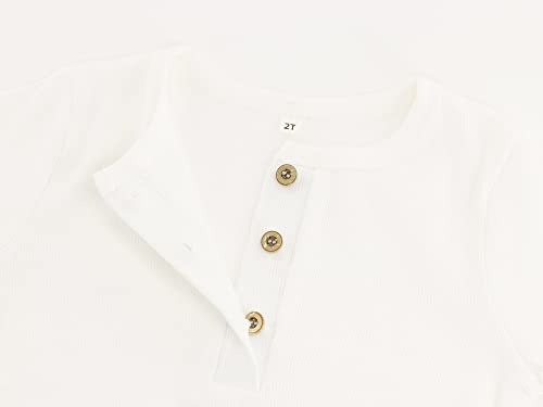 POBIDIBY Boys Short Sleeve Shirt with 3 Button, Henley Shirt for Boys & Girls, Polo Shirt Without Collar3