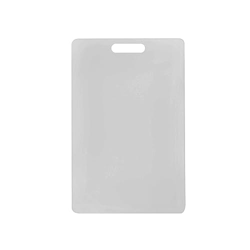 Tabla de Cortar Rectangular TrueCraftware 38.1 cm x 22.86 cm x 1.27 cm Plástico Blanca con Mango Antideslizante Apta para Lavavajillas miniatura 1
