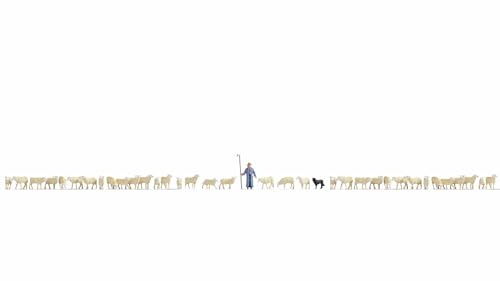 Diorama H0 Noch Kit XL Mouton et Berger figurines miniatures 1:87 de bricolage créatif