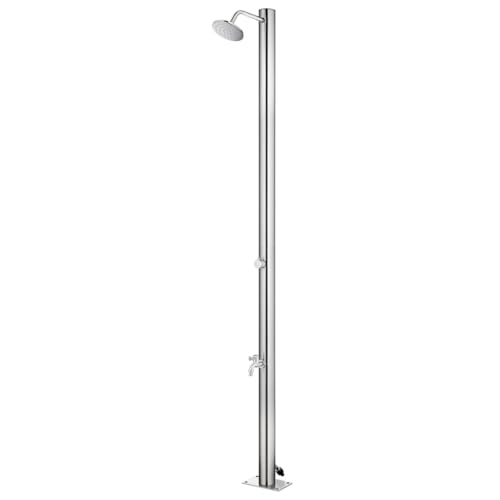 Helloshop26 - Ducha de jardín (215 cm, acero inoxidable, 02_0042033)