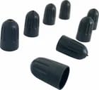 8X Tapas de Polvo para Válvula de Llanta/Radio de Rueda de Plástico en Estilo Cono Negro miniatura 6