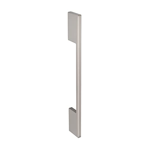 Image of South Main Hardware Wide Modern Die Cast Cabinet Drawer Pull Handle, 6.3 inch Center to Center Hole Spacing, Satin Nickel, Mounting Hardware Included, 10-Pack