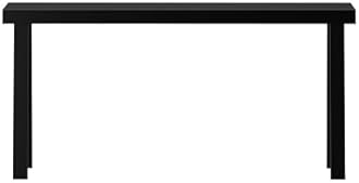 Plank+Beam Solid Wood Console Table, 66 Inch, Sofa Table, Narrow Entryway Table for Hallway, Behind The Couch, Living Room, Foyer, Easy Assembly, Black
