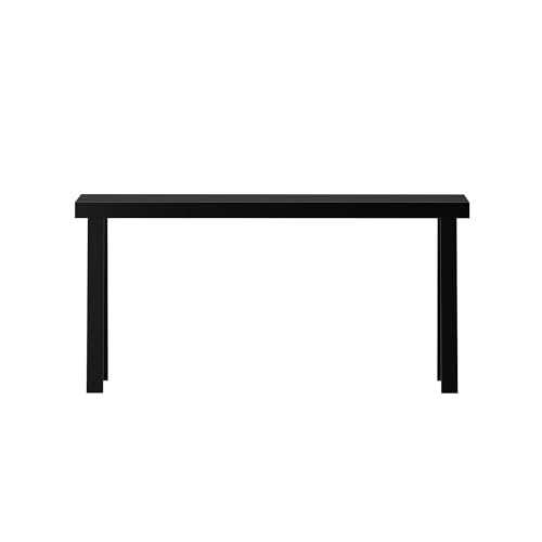 Plank+Beam Solid Wood Console Table, 66 Inch, Sofa Table, Narrow Entryway Table for Hallway, Behind The Couch, Living Room, Foyer, Easy Assembly, Black