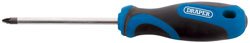 Draper 48925 Number 0 PZ Type Screwdriver with Soft Grip Handle, 75mm