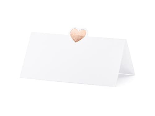 Mellilu 10 Marque-Places Blanc C UR Or ROSE10X5CM