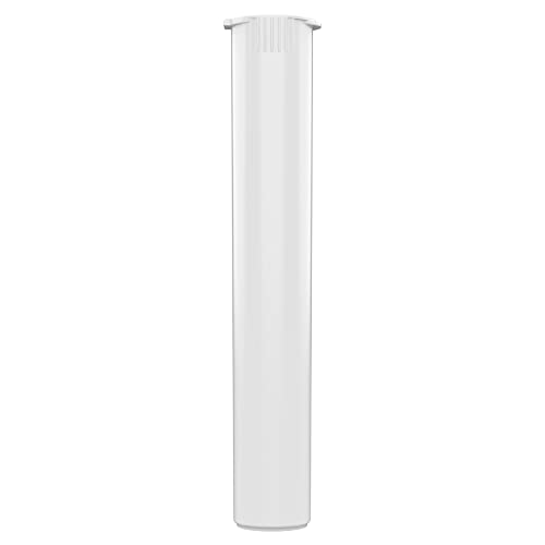 Image of 116mm CR Plastic Packaging Pop Top Tubes - Child Resistant Travel Holder Vial Containers - 500 Qty (White)